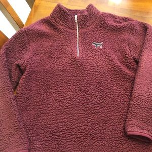 VS PINK Sherpa 1/4 zip size Small
